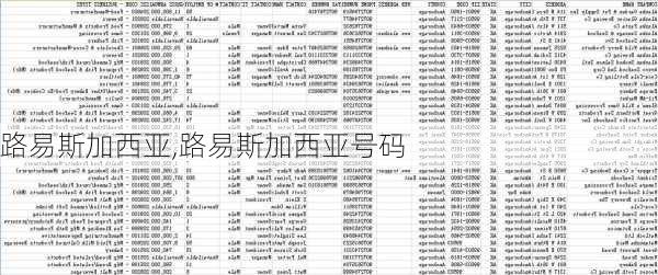 路易斯加西亚,路易斯加西亚号码