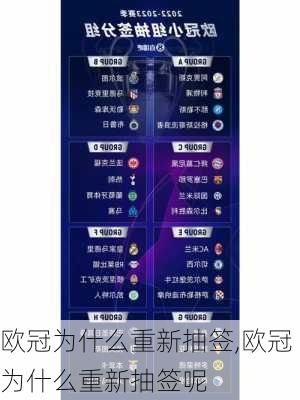 欧冠为什么重新抽签,欧冠为什么重新抽签呢