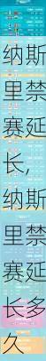 纳斯里禁赛延长,纳斯里禁赛延长多久