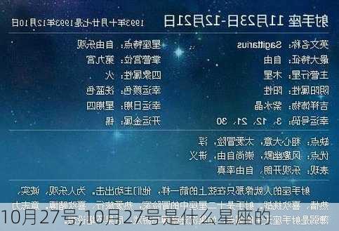 10月27号,10月27号是什么星座的