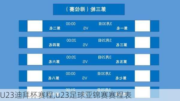 U23迪拜杯赛程,u23足球亚锦赛赛程表