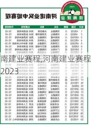 河南建业赛程,河南建业赛程表2023