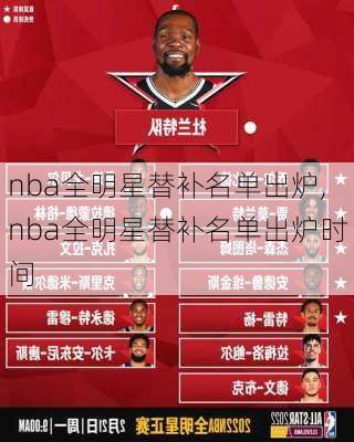 nba全明星替补名单出炉,nba全明星替补名单出炉时间