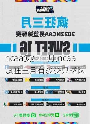 ncaa疯狂三月,ncaa疯狂三月有多少只球队