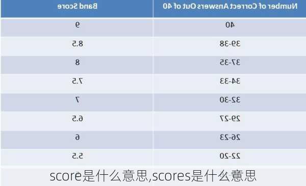 score是什么意思,scores是什么意思